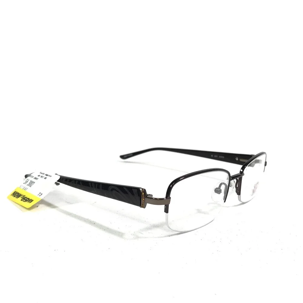South Hampton SH 3002 BK Eyeglasses Frames Brown Square Full Rim 51-17-135